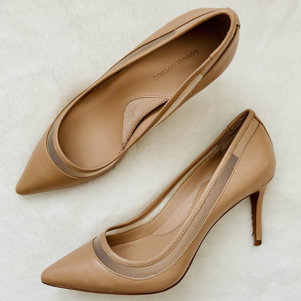 New BR Madison 12-Hour Mesh nude Pump heels
